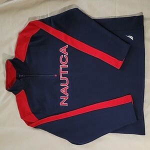 Nautica Qtr Zip Logo Fleece
